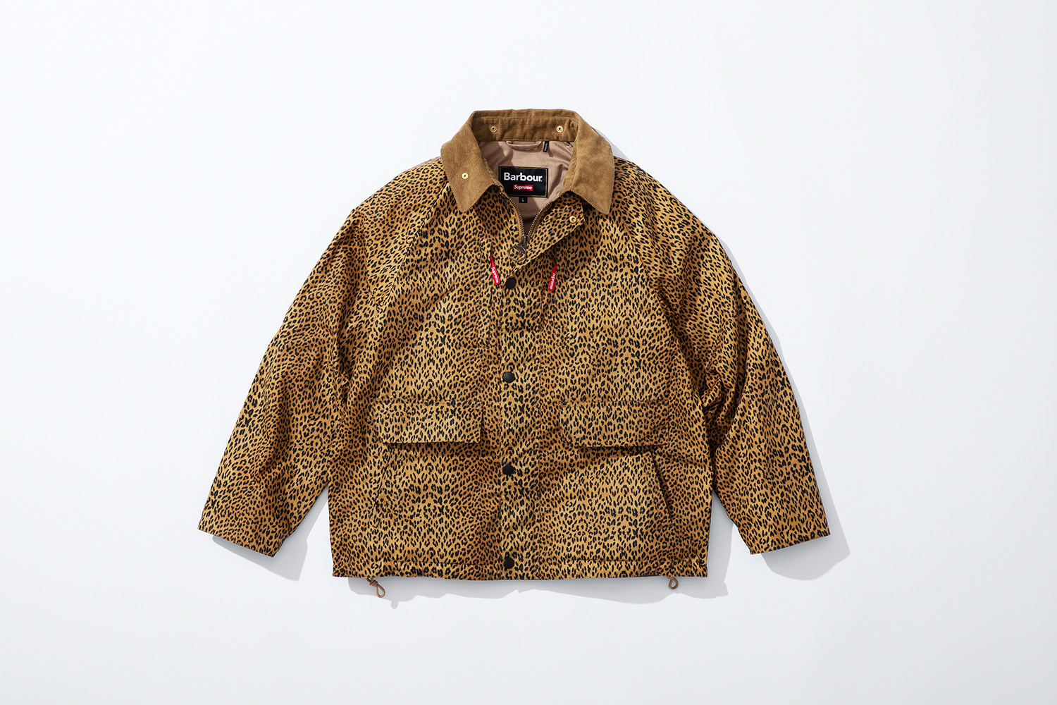 леопардовая вощеная куртка коллекция supreme barbour весна 2020