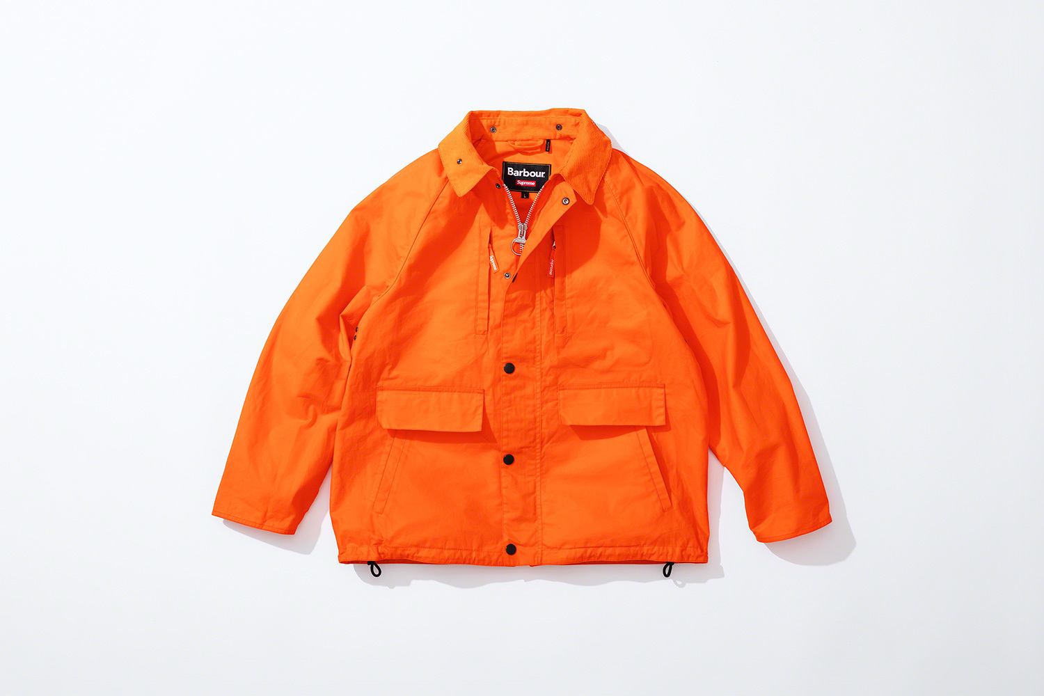 оранжевая вощеная куртка коллекция supreme barbour весна 2020