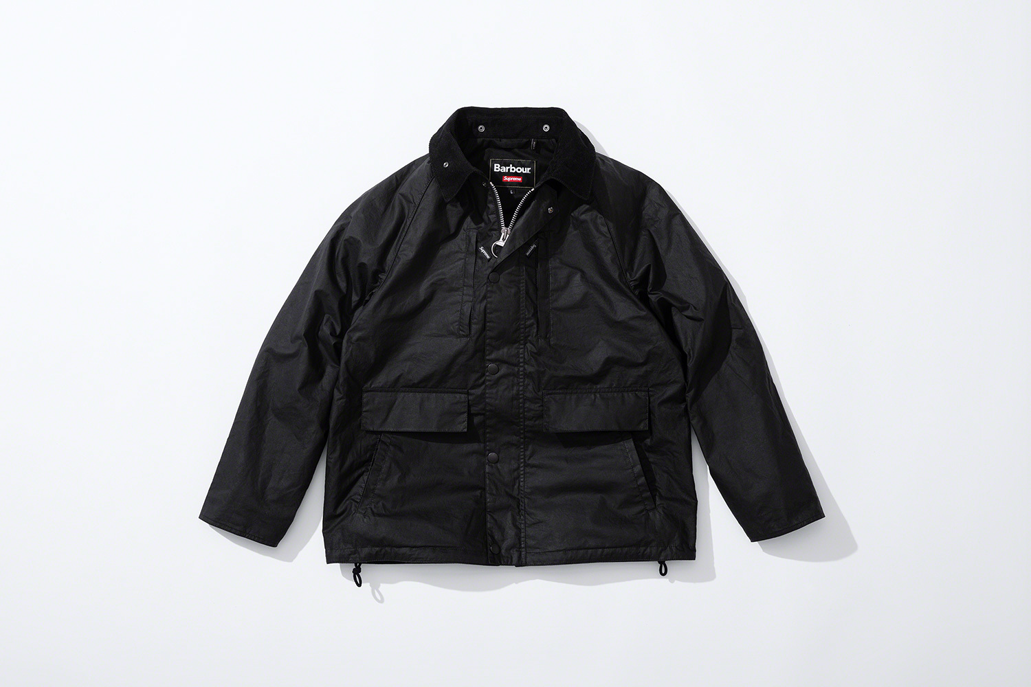 черная вощеная куртка коллекция supreme barbour весна 2020